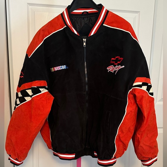 NASCAR Suede Bomber Jacket XL - Picture 2 of 7